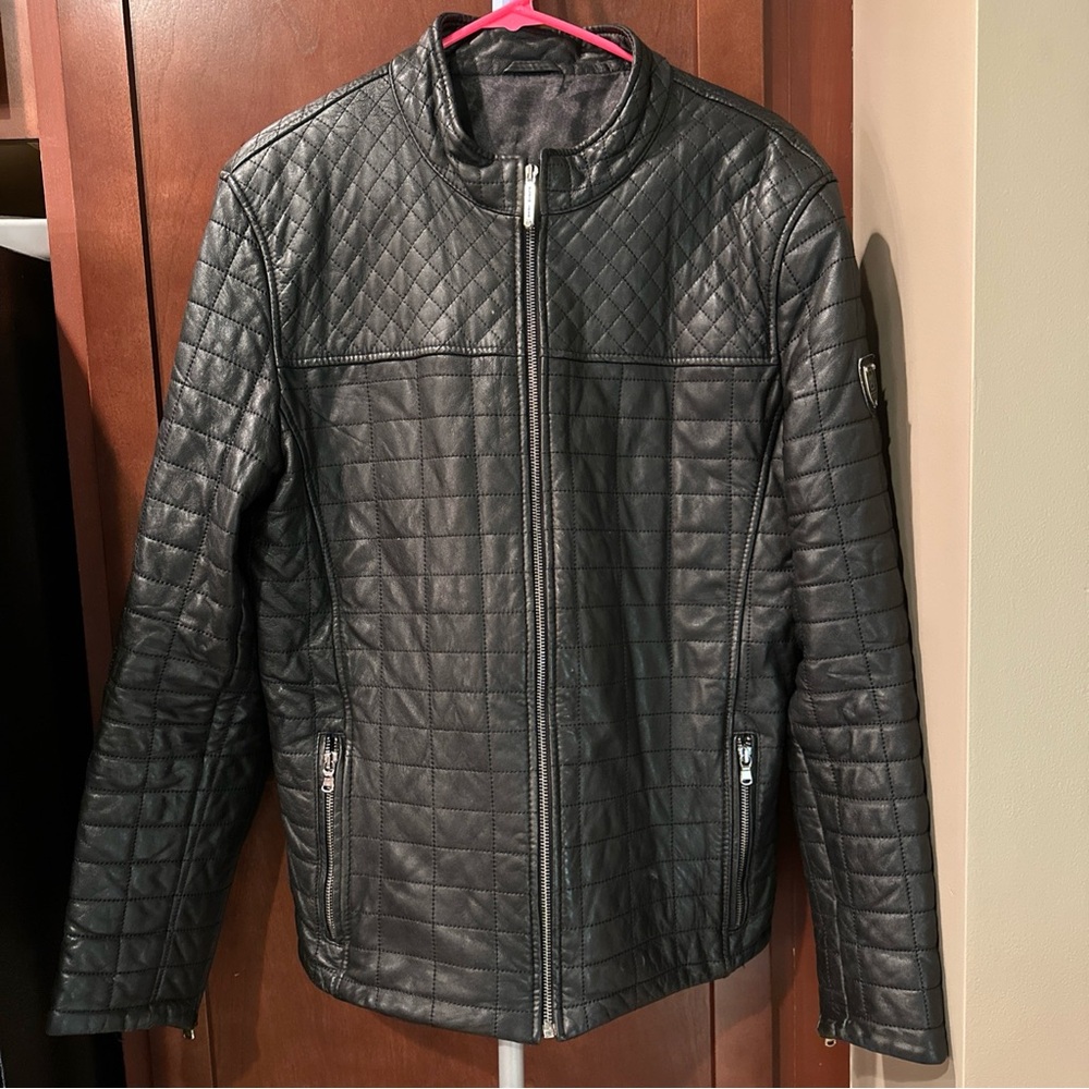 Women Philipp Plein
Quilted Black Lambskin Genuine Leather Bomber
Jacket XXL